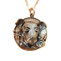 狗狗浮雕純銀吊墜 - 木木選品 精品質感典藏