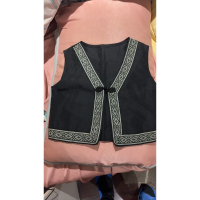 民族風刺繡無袖短背心