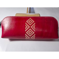 菱格紋系列-皮革眼鏡包