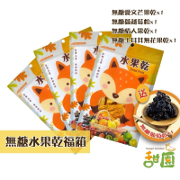 【甜園】無糖水果乾 福箱 一箱4入加碼贈1入 中元普渡 拜拜福箱 無糖 水果乾
