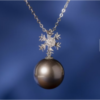 18k金黑珍珠項鍊