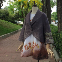 復古風格印花短外套 - 優雅時尚的春秋必備百搭單品