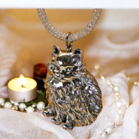 波斯貓魅力喵喵貓墜飾 - 引領時尚潮流的可愛魅力配件