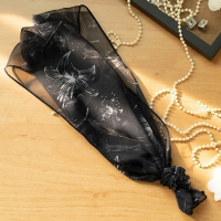 雪紡窄版多用途絲巾18×90cm/珠珠與花花品牌同名經典款