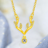 一鹿鑽黃金小套鍊 - 潮流時尚必備配件