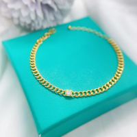 18K黃金鑽石鎖骨鍊 - 簡約奢華，讓您展現優雅魅力