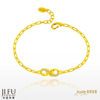 吉富珠寶銀樓-真愛密碼新款【無限交織(5G) - 黃金手鍊】→※下標前請先詢問當日價格