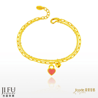 吉富珠寶銀樓-真愛密碼新款【心心戀戀 - 黃金手鍊】→※下標前請先詢問當日價格