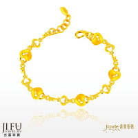 吉富珠寶銀樓-真愛密碼新款【甜蜜牽絆(小) - 黃金手鍊】→※下標前請先詢問當日價格