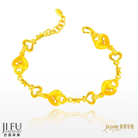 吉富珠寶銀樓-真愛密碼新款【甜蜜牽絆 - 黃金手鍊】→※下標前請先詢問當日價格