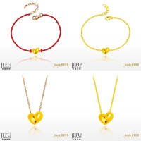 吉富珠寶銀樓-真愛密碼新款【甜入心-小 - 編織金手鍊、黃金手鍊、玫瑰鋼項鍊、黃金項鍊】→※下標前請先詢問當日價格