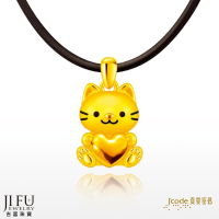 吉富珠寶銀樓-真愛密碼新款【愛你喵喵-黃金墜子】→※下標前請先詢問當日價格
