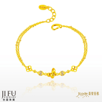 吉富珠寶銀樓-真愛密碼新款【閃閃花蝶 - 黃金手鍊】→※下標前請先詢問