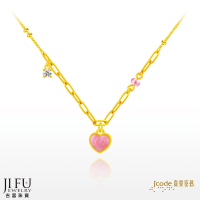 吉富珠寶銀樓-真愛密碼新款【粉紅心跳 - 黃金項鍊】→※下標前請先詢問當日價格