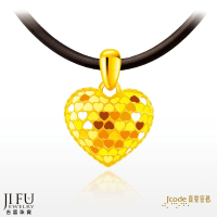 吉富珠寶銀樓-真愛密碼新款【滿心愛你 - 黃金墜子】→※下標前請先詢問當日價格