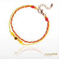 吉富珠寶銀樓-真愛密碼💎 璀璨系列 💎【相愛相親-（雙排）紅色編織手鍊】→●下標前請先詢問當日價格●