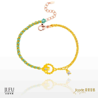 吉富珠寶銀樓-真愛密碼新款黃金手鍊【簡單的幸福 - 藍綠/紅/黑 編織手鍊】→※下標前請先詢問當日價格※