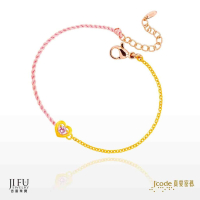 吉富珠寶銀樓-真愛密碼新款黃金手鍊【小幸運-愛心-粉/紅/藍綠/黑編織手鍊】→※下標前請先詢問當日優惠價格※