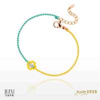 吉富珠寶銀樓-真愛密碼新款黃金手鍊【小幸運 幸運草-粉/紅/藍綠/黑編織手鍊】→※下標前請先詢問當日優惠價格※