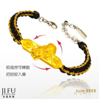 吉富珠寶銀樓-真愛密碼新款【咬財入庫 咬錢虎 長版-男編織金手鍊】→※下標前請先詢問當日價格※
