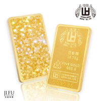 吉富珠寶銀樓-純黃金9999幻彩經典富貴吉祥煌隆金塊【五錢版】→※下標前請先詢問當日價格※