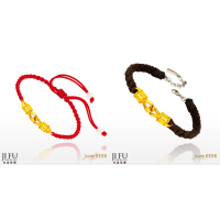 吉富珠寶銀樓-真愛密碼新款【緊扣平安六字箴言 - 男／女編織金手鍊】→※下標前請先詢問當日價格※