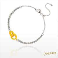 吉富珠寶銀樓-真愛密碼💎 璀璨系列 💎【緊扣緣分-（單排）金銀配寶石手鍊】→●下標前請先詢問當日價格●