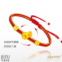 吉富珠寶銀樓-真愛密碼新款【咬財入庫 金錢袋 - 女／編織金手鍊】→※下標前請先詢問當日價格※