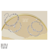 吉富珠寶銀樓-真愛密碼新款【天天開心（寬版）、一直愛你、永恆緣份、豬你開心 - 純銀手鍊】