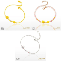 吉富珠寶銀樓-真愛密碼新款【卡娜赫拉 閃鑽P助和粉紅兔兔 - 手鍊系列】→※下標前請先詢問當日價格※