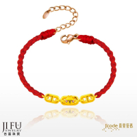 吉富珠寶銀樓-真愛密碼新款【卡娜赫拉的小動物 鍊戀粉紅兔兔 - 編織金手鍊】→※下標前請先詢問當日價格※