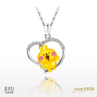 真愛密碼X卡娜赫拉的小動物【甜心粉紅兔兔-金銀配墜子+白鋼項鍊】→※下標前請先詢問當日價格※