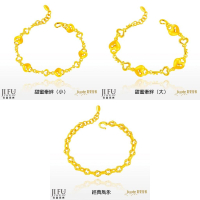 吉富珠寶銀樓-真愛密碼新款【甜蜜牽絆(小)、甜蜜牽絆、經典雋永 - 黃金手鍊】→※下標前請先詢問當日價格