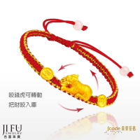 吉富珠寶銀樓-真愛密碼新款【咬財入庫 咬錢虎 - 女／編織金手鍊】→※下標前請先詢問當日優惠價格※