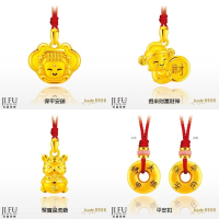 吉富珠寶銀樓-真愛密碼新款【大甲媽-保平安鎖、抱來財富財神、聚寶盆虎爺、平安扣 - 黃金墜子】→※下標前請先詢問當日價格