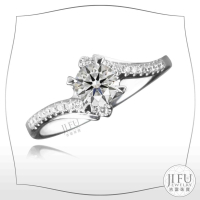 吉富珠寶銀樓-K金求婚戒【KWS18007四爪心型曲線戒】→●下標前請先詢問當日優惠價格●線戒14K 18K精美車工鑽石