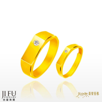 吉富珠寶銀樓-真愛密碼新款【俐落 - 男女／黃金對戒】→※下標前請先詢問當日優惠價格※