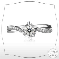 吉富珠寶-30分求婚戒【KWS18008五心爪花朵造型戒】→●下標前請先詢問當日優惠價格●線戒14K 18K精美車工鑽石