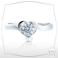 吉富珠寶銀樓-白金求婚戒【PTWS18004心鑽放大造型】→●下標前請先詢問當日優惠價格●PT950 非18K 14K