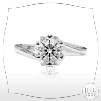 吉富珠寶銀樓-K金求婚戒【KWS18006六爪心型曲線戒】→●下標前請先詢問當日優惠價格●線戒14K 18K精美車工鑽石