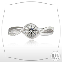 吉富珠寶銀樓-K金求婚戒【KWS18003六爪曲線造型戒】→●下標前請先詢問當日優惠價格●線戒14K 18K精美車工鑽石