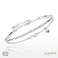 吉富珠寶銀樓-真愛密碼【分享愛 - 雙排 純銀手環 / 手鐲】→※下標前請先詢問當日價格※