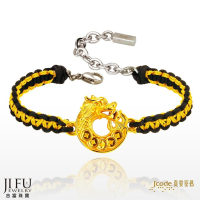 吉富珠寶銀樓-真愛密碼新款【龍五錢平安扣 - 編織金手鍊】→※下標前請先詢問當日優惠價格※