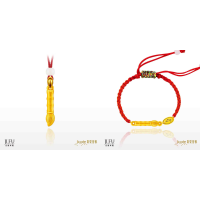 吉富珠寶銀樓-真愛密碼新款【大甲媽 金榜文昌筆 - 黃金墜子、編織金手鍊】→※下標前請先詢問當日優惠價格※