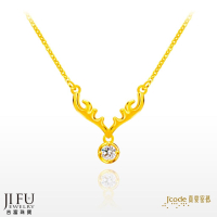 吉富珠寶銀樓-真愛密碼新款【一鹿有錢 - 黃金項鍊】→※下標前請先詢問價格與庫存※