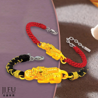 吉富珠寶銀樓-真愛密碼新款【塊快發財貔貅 - (大、小)編織金手鍊】 →※下標前請先詢問當日價格※