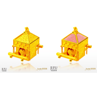 吉富珠寶銀樓-真愛密碼新款【白沙屯粉紅超跑神轎 - 黃金擺件（上色、未上色）】→※下標前請先詢問當日價格※