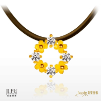 吉富珠寶銀樓-真愛密碼新款項鍊【朵朵花圈 - 黃金墜子】→●下標前請先詢問當日價格●