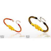 吉富珠寶銀樓-真愛密碼新款【元寶貔貅 - 男／女編織金手鍊】→※下標前請先詢問當日價格※