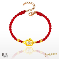 吉富珠寶銀樓-真愛密碼新款【大甲媽 閃鑽平安蘋果 - 編織金手鍊】→※下標前請先詢問當日價格※